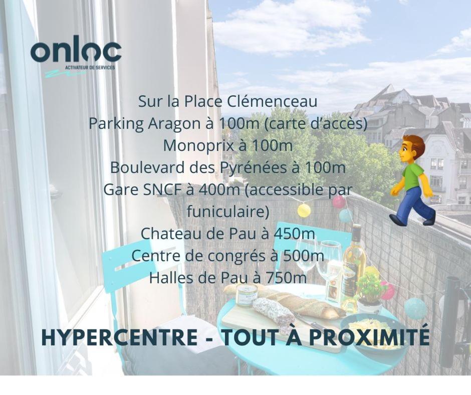 포 Au Palais Des Pyrenees! Hyper Centre -Clim-Balcon-Parking Gratuit 아파트 외부 사진